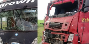 Accidente entre un colectivo y dos camiones en Ruta 34