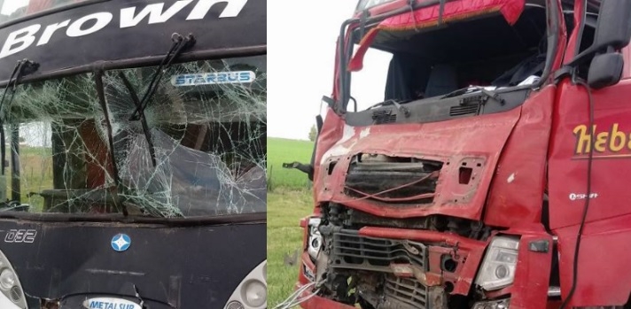 Accidente entre un colectivo y dos camiones en Ruta 34