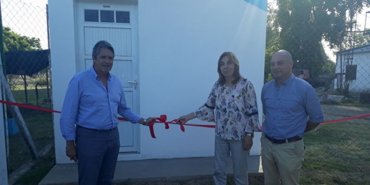 Garibay y Aguirre inauguraron la planta de ósmosis en Puerto Gaboto