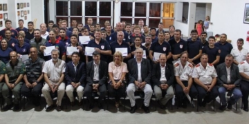 Bomberos de la región fueron homenajeados por su labor en Córdoba