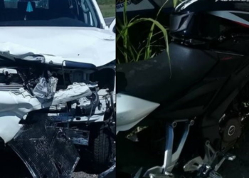 Una persona resultó herida al chocar una moto y una camioneta