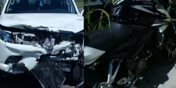 Una persona resultó herida al chocar una moto y una camioneta