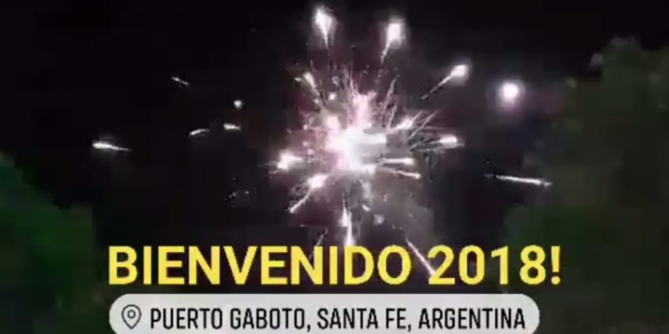 Gaboto recibió el nuevo año con un show de fuegos artificiales