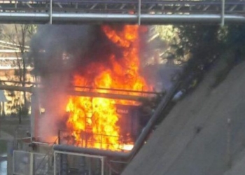 Incendio en un sector de la empresa Bunge