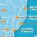 Mapa de accidentes fatales en Santa Fe por departamento