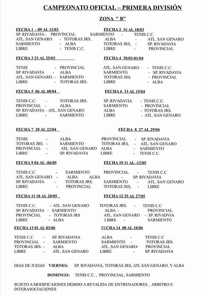 Cañadense: el campeonato 2018 de básquet tiene su fixture