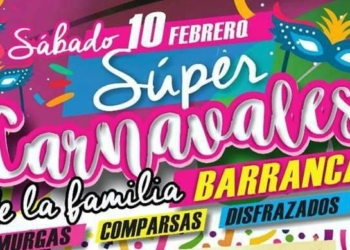 Llegarán los súper carnavales de la familia a Barrancas
