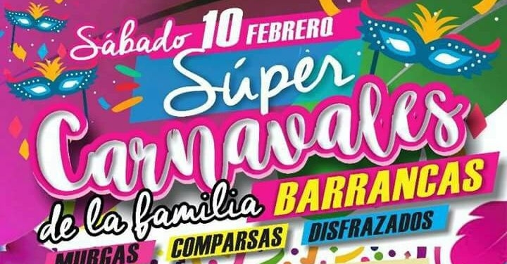Llegarán los súper carnavales de la familia a Barrancas