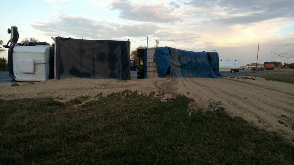 San Genaro: choque y vuelco en uno de los accesos de la ciudad