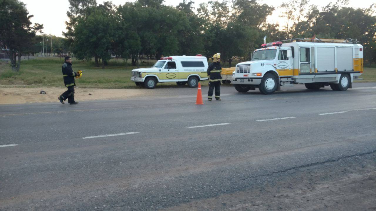 San Genaro: choque y vuelco en uno de los accesos de la ciudad