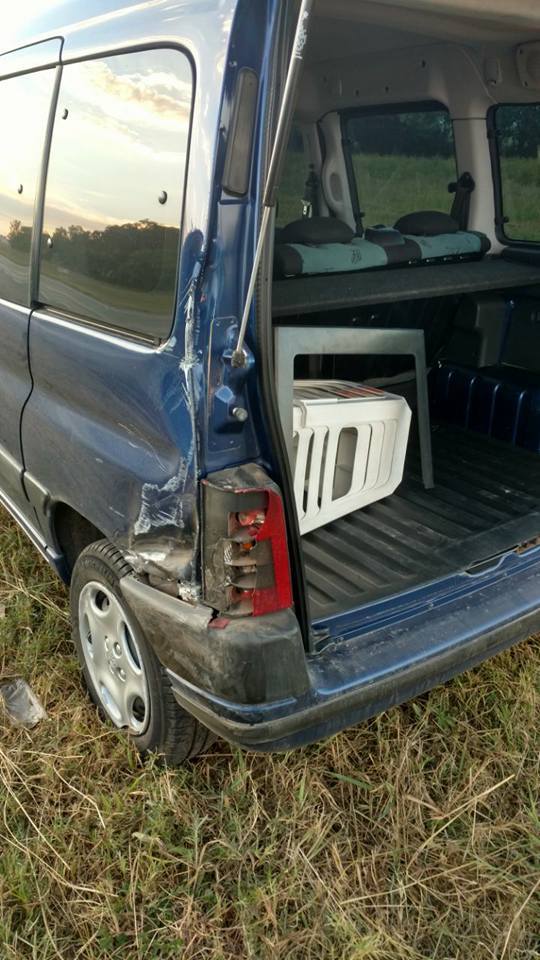 San Genaro: choque y vuelco en uno de los accesos de la ciudad