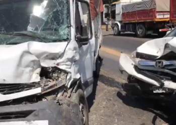 Triple colisión sobre Ruta 11 en el ingreso a Puerto San Martín