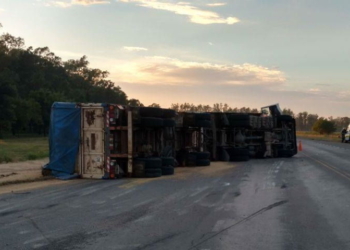 San Genaro: choque y vuelco en uno de los accesos de la ciudad