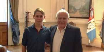 El totorense Jeremias Isasa fue recibido por el Gobernador Lifsthitz