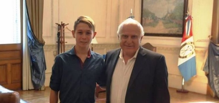 El totorense Jeremias Isasa fue recibido por el Gobernador Lifsthitz