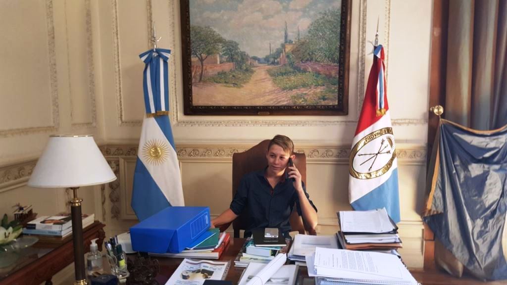 El totorense Jeremias Isasa fue recibido por el Gobernador Lifsthitz