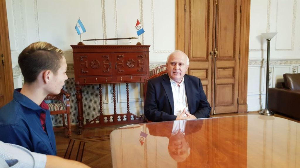 El totorense Jeremias Isasa fue recibido por el Gobernador Lifsthitz