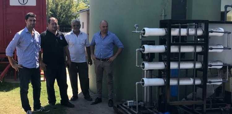 Maciel: Capitani aportó para construir un sector que albergará la planta de ósmosis
