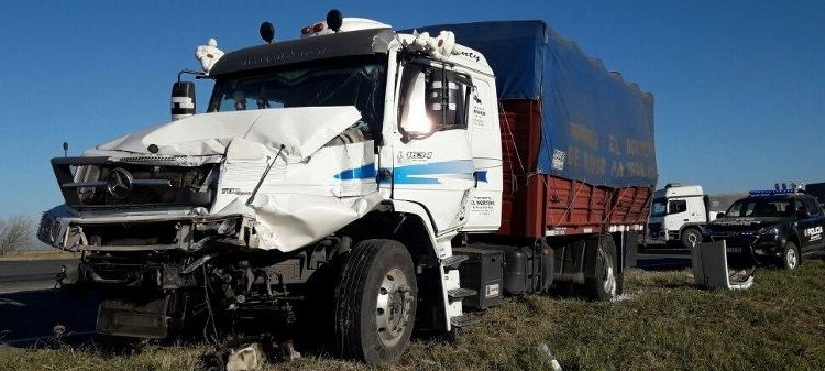 Un camión con una familia a bordo impactó con otro en Totoras