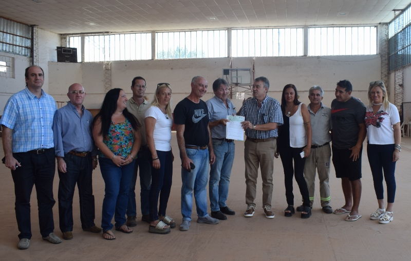 El Club Maciel recibió un aporte para la ampliación de vestuarios