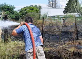 Maciel: amplio incendio en terrenos del Geriátrico Parque