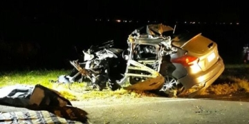 Noche fatal: un muerto tras tremendo choque entre Maciel y Monje