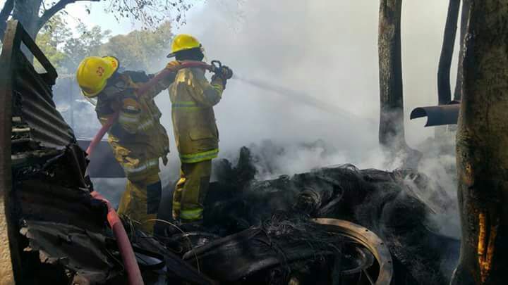 Una chispa provocó un importante incendio en una planta de silos de Barrancas