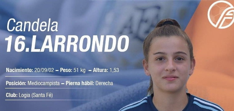 Con Candela Larrondo en el plantel, Argentina debuta en el Sudamericano Sub 17