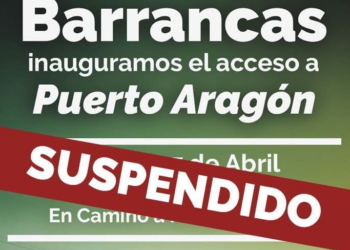 La inauguración del camino a Puerto Aragón fue suspendida por mal tiempo