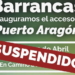 La inauguración del camino a Puerto Aragón fue suspendida por mal tiempo