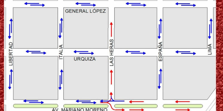 Buscan mejorar el tránsito en la zona comercial de Serodino