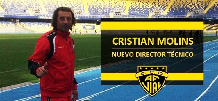 El macielense Cristian Molins fue confirmado como nuevo DT de un club chileno