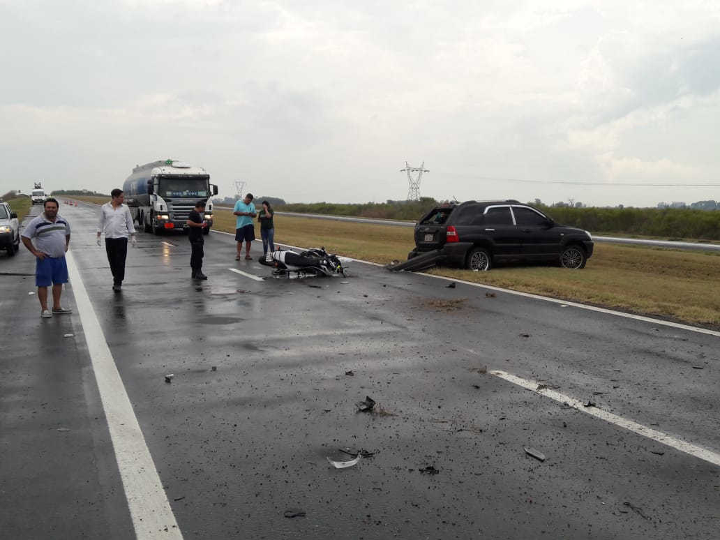 Oliveros: triple choque con un herido de gravedad