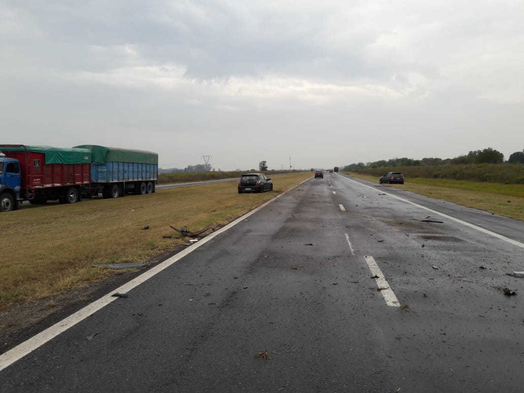 Oliveros: triple choque con un herido de gravedad