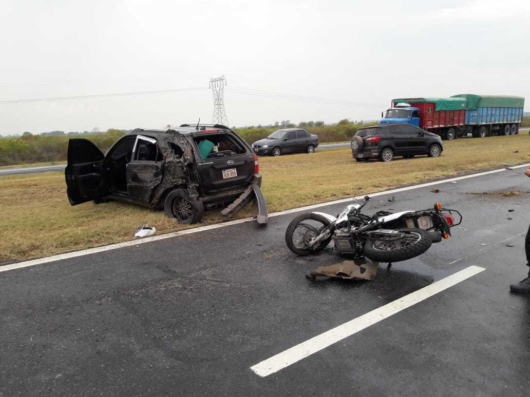 Oliveros: triple choque con un herido de gravedad