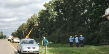 El temporal dejó a Gaboto a oscuras por muchas horas