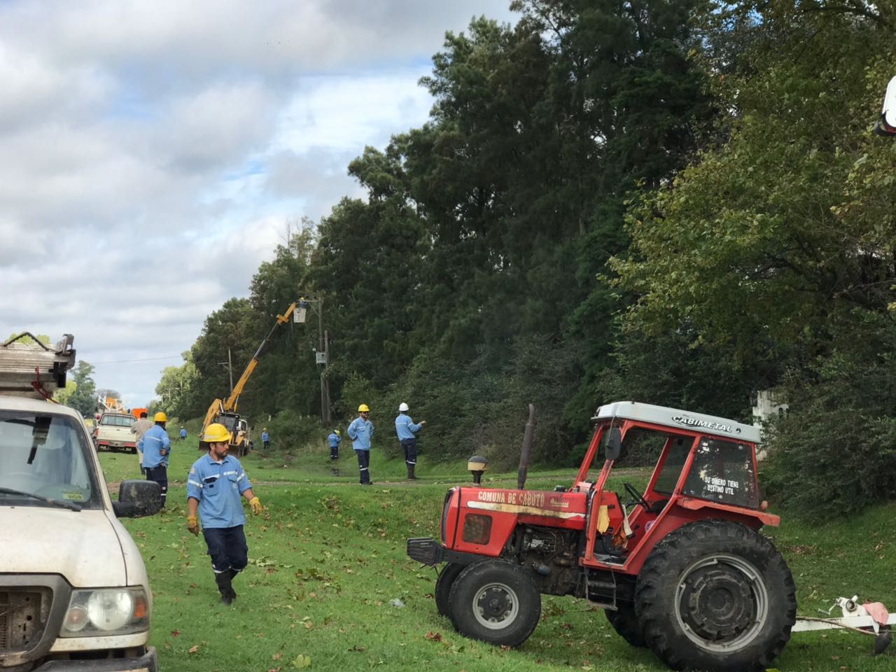 El temporal dejó a Gaboto a oscuras por muchas horas