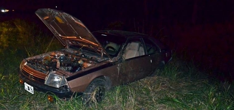 Intentó esquivar un perro y terminó volcando