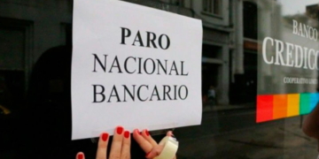 La semana entrante habrá dos días de paro bancario