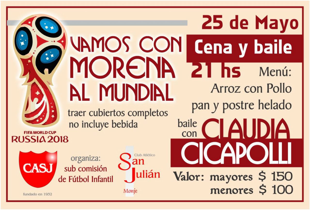 Cena y baile en Monje para ayudar a Morena que viajará al Mundial