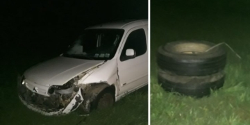 Pudo ser tragedia: camión perdió dos ruedas y un automovilista las impactó