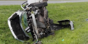 Milagro en Barrancas: impactante vuelco sobre la autopista