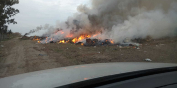 San Genaro: prendieron fuego un basural y el humo afecto la Ruta 34