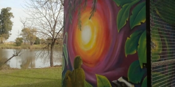 Festejos por el Dia de la Bandera e inauguración de baños en el Parque y Lago San Genaro