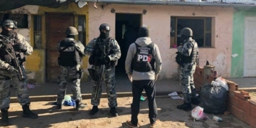 Las imágenes del allanamiento antidrogas en Gaboto