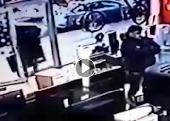 Fueron filmados mientras robaban televisores en pleno centro de San Lorenzo