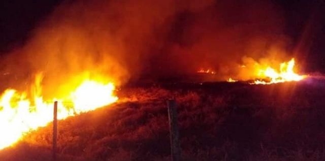 Bomberos de Serodino sofocaron un incendio de amplias dimensiones