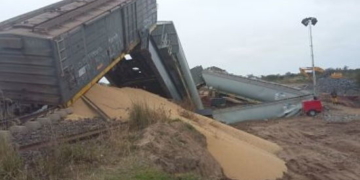 Video: impresionante descarrilamiento de un tren que iba a Timbúes