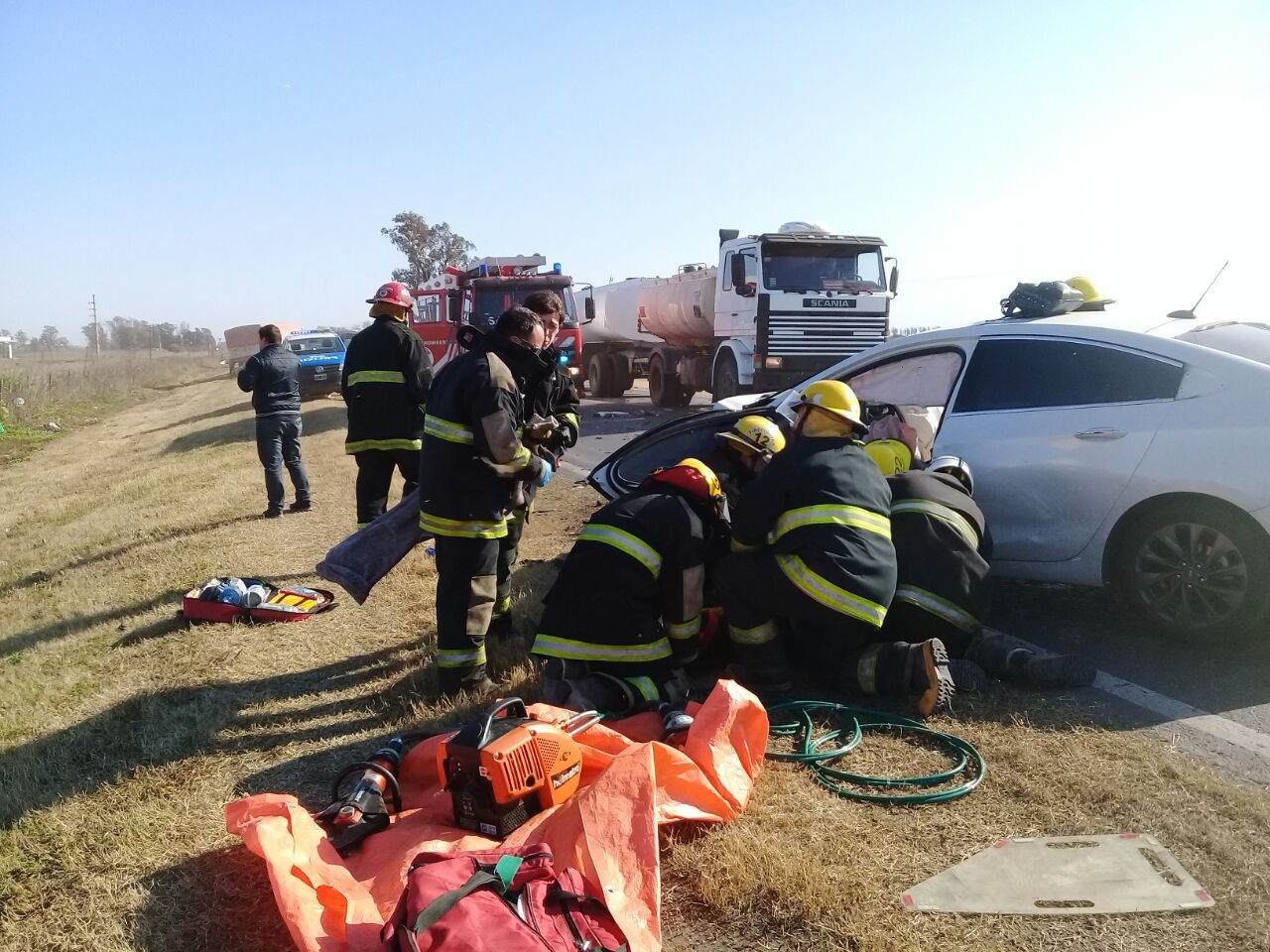 Dos heridos por diversos accidentes que involucraron a cuatro vehículos en Ruta 34