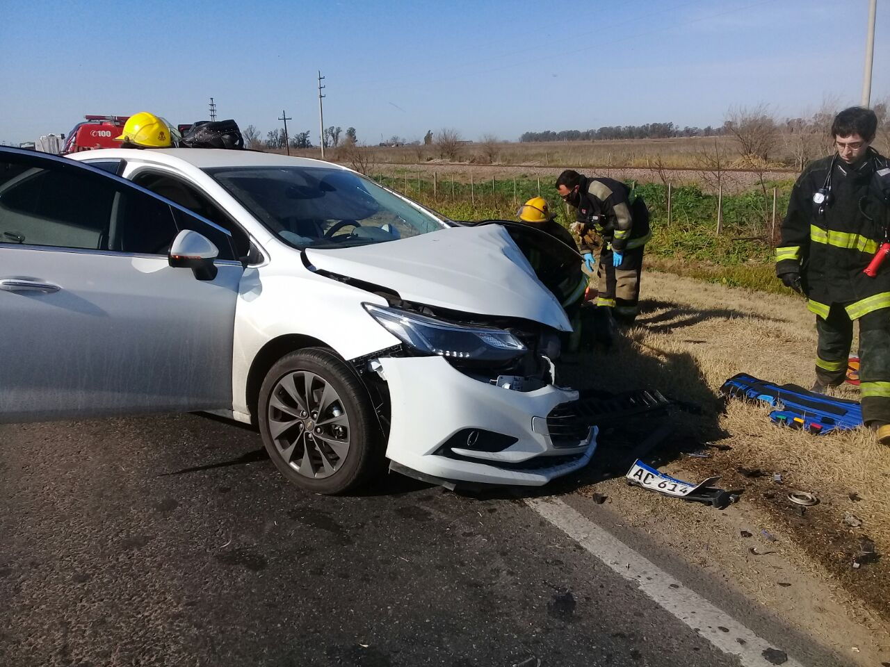 Dos heridos por diversos accidentes que involucraron a cuatro vehículos en Ruta 34